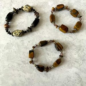 Bronze and Black Stretch Bracelet Collection